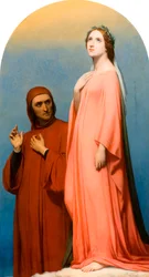 Die Vision: Dante und Beatrice, 1846